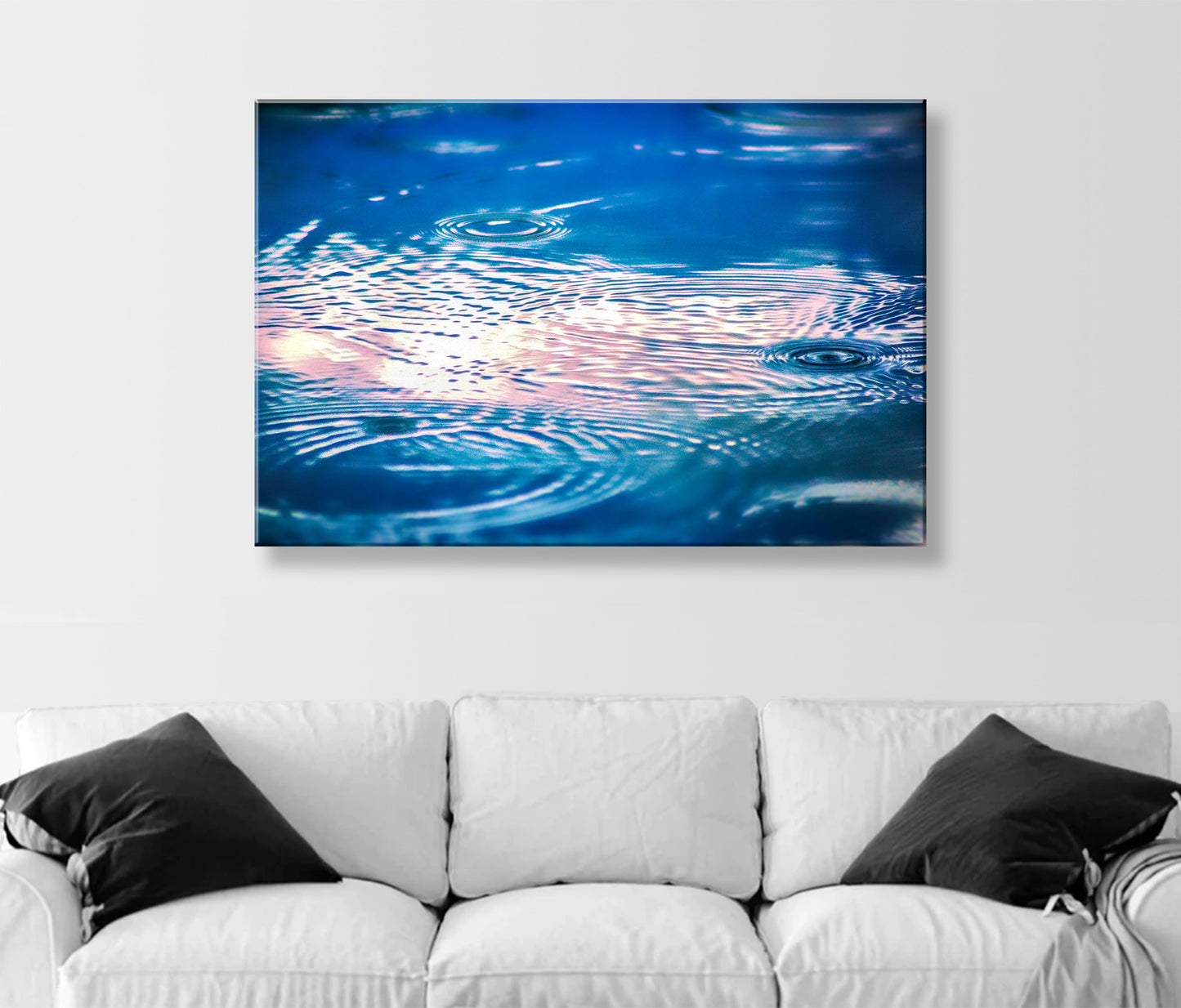 Fine Art Nature Photography with Raindrops in Indigo Blue