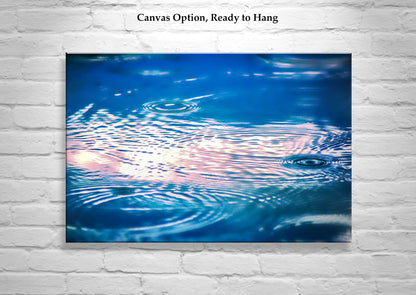 Fine Art Nature Photography with Raindrops in Indigo Blue