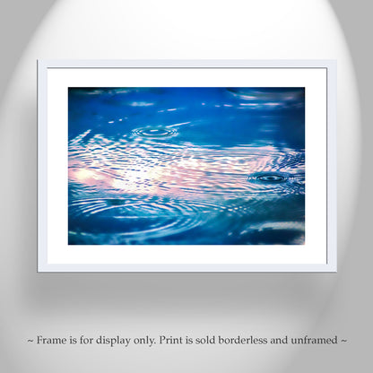 Fine Art Nature Photography with Raindrops in Indigo Blue