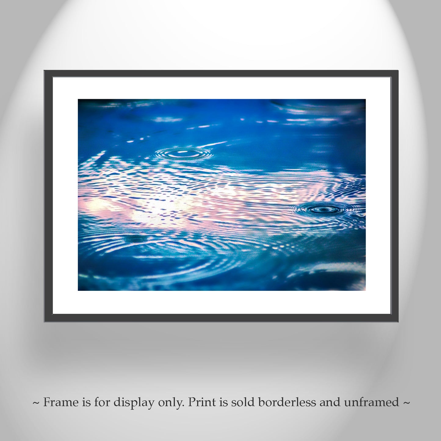 Fine Art Nature Photography with Raindrops in Indigo Blue