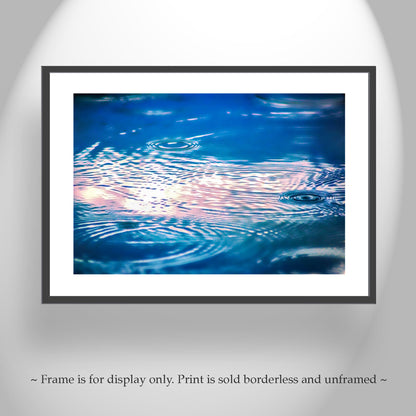 Fine Art Nature Photography with Raindrops in Indigo Blue