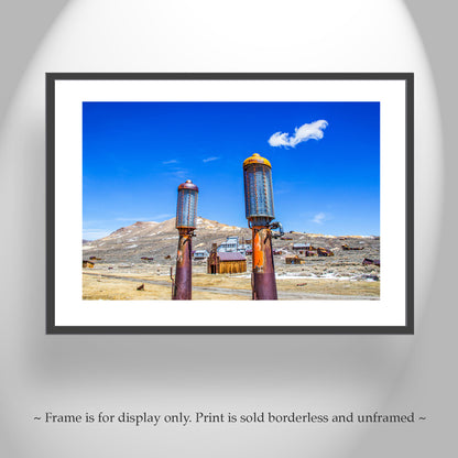 Bodie Ghost Town Western USA Art Print Desert Art in Bold Color
