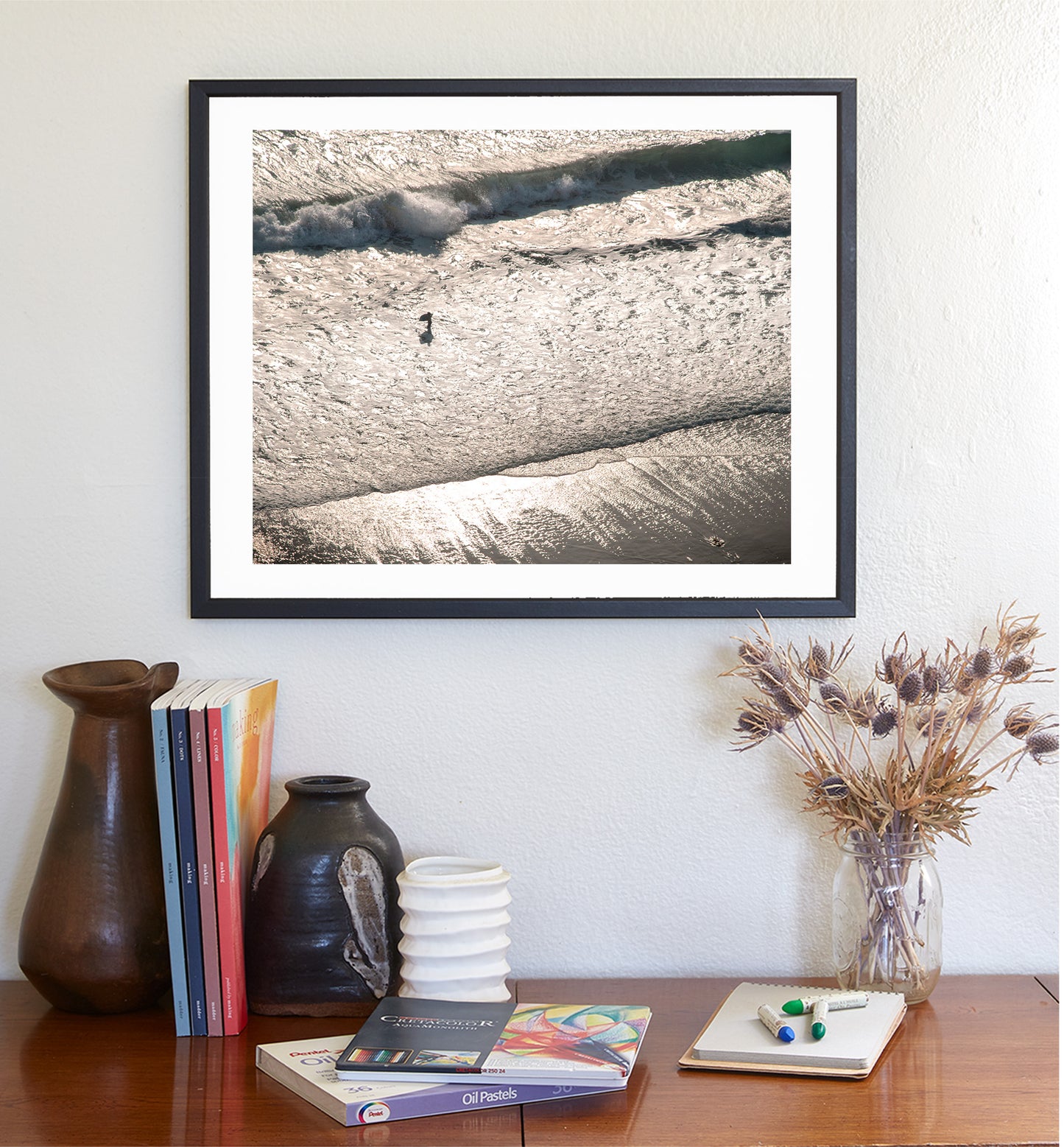 Torrey Pines San Diego Boogie Boarder Beach Art Print