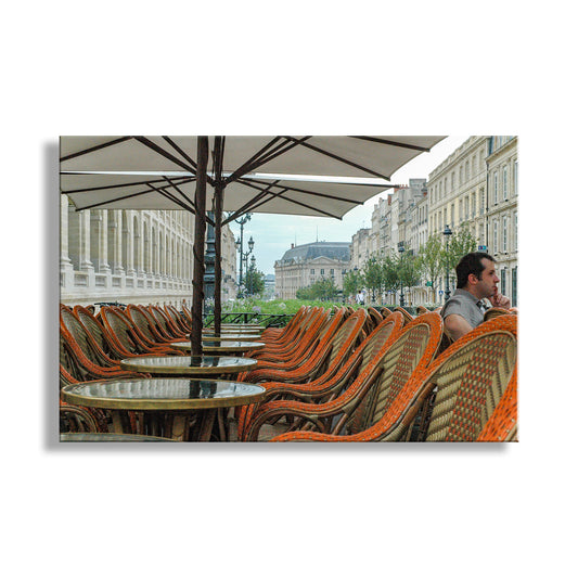 Bordeaux France Photograph with Street Cafe | Grand Theatre