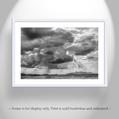 Black & White Fine Art Print | Southern Arizona Desert Storm Landscape