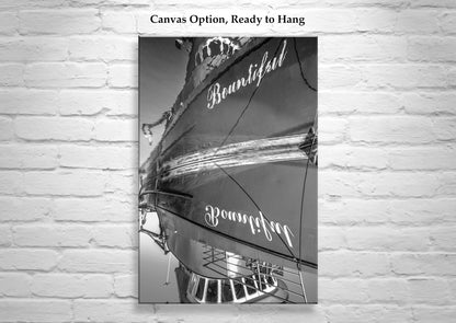 Crescent City California Harbor Abstract Nautical Art in Black & White