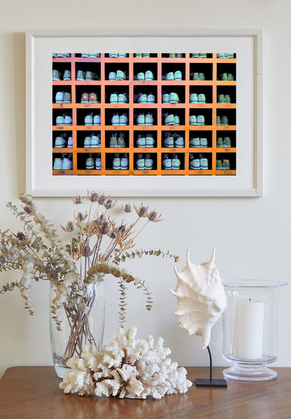 Bowling Art Photography Print with Vintage Bowling Shoes