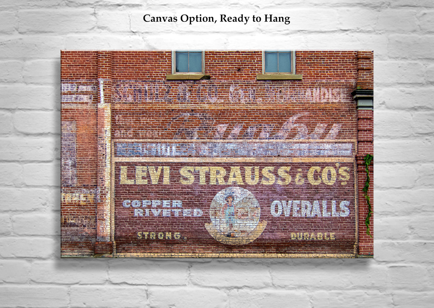 Vintage Levi Strauss Sign Jacksonville Oregon Brick Building