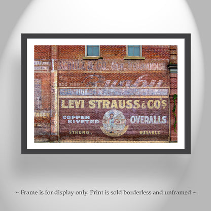Vintage Levi Strauss Sign Jacksonville Oregon Brick Building