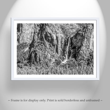 Black and White Photography Wall Art Yosemite Bridal Veil Falls