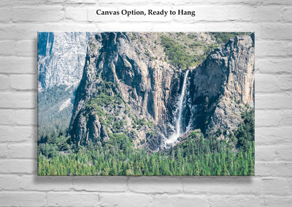 Bridal Veil Falls Photograph with Yosemite Valley Forest