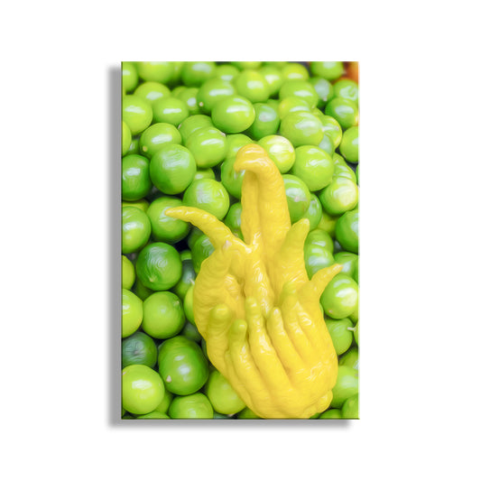 Fruit Still Life Art Photography Print with Hand of Buddha