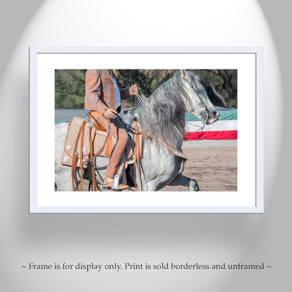 Vaquero Art Print | Mexican Cowboy on Spanish Dancing Horse at Tubac Arizona