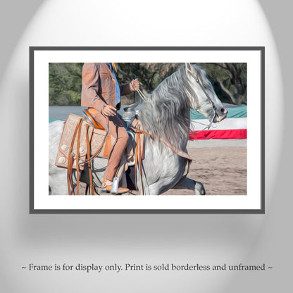 Vaquero Art Print | Mexican Cowboy on Spanish Dancing Horse at Tubac Arizona