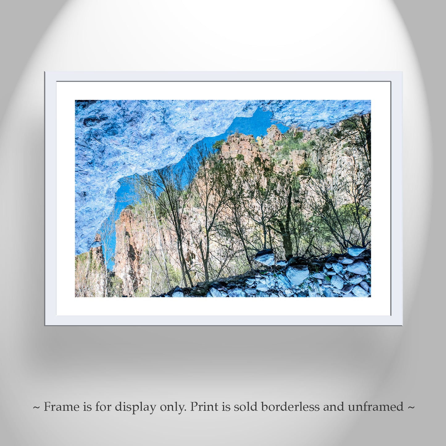 Abstract Fine Art Nature Print of Canyon Oasis Water Reflection