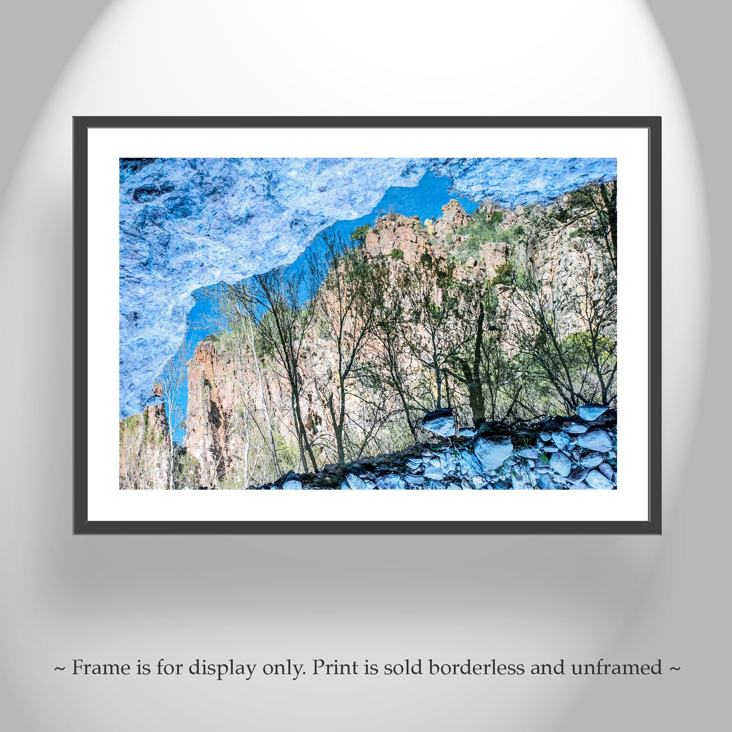Abstract Fine Art Nature Print of Canyon Oasis Water Reflection