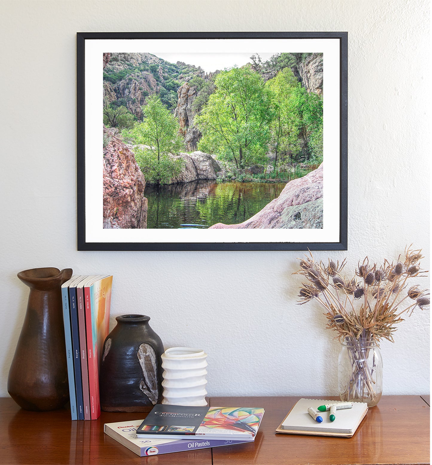 Southern Arizona Desert Canyon Oasis Landscape Wall Art Print
