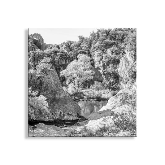 Mexico Border Canyon Arizona Artwork | Black and White Desert Print