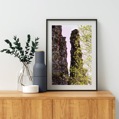 Mexico Border Wilderness Landscape Artwork with Desert Canyon