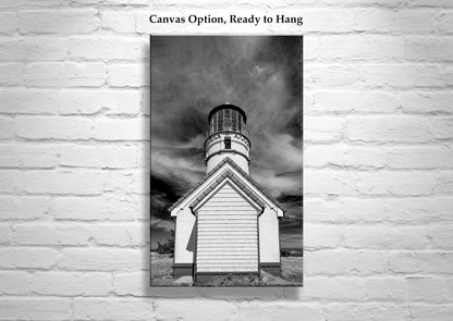Cape Blanco Oregon Lighthouse Art Print in Black and White