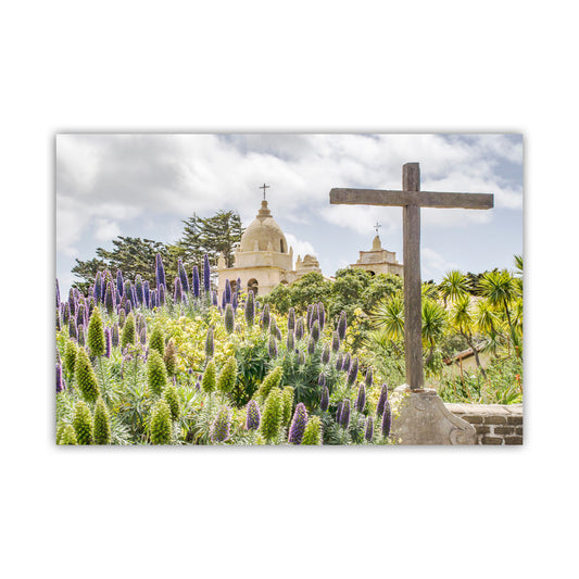 Carmel Mission Spring Blooms – Spanish Mission Garden Art Print