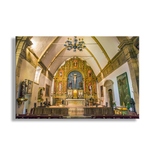 Carmel Mission Interior Photo – Vintage Church Architecture Art Print