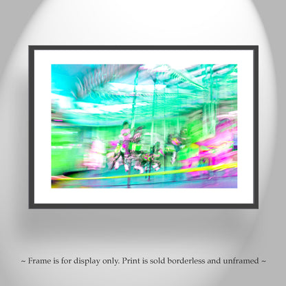 Santa Cruz CA Carousel Print | Vintage Boardwalk Wall Art