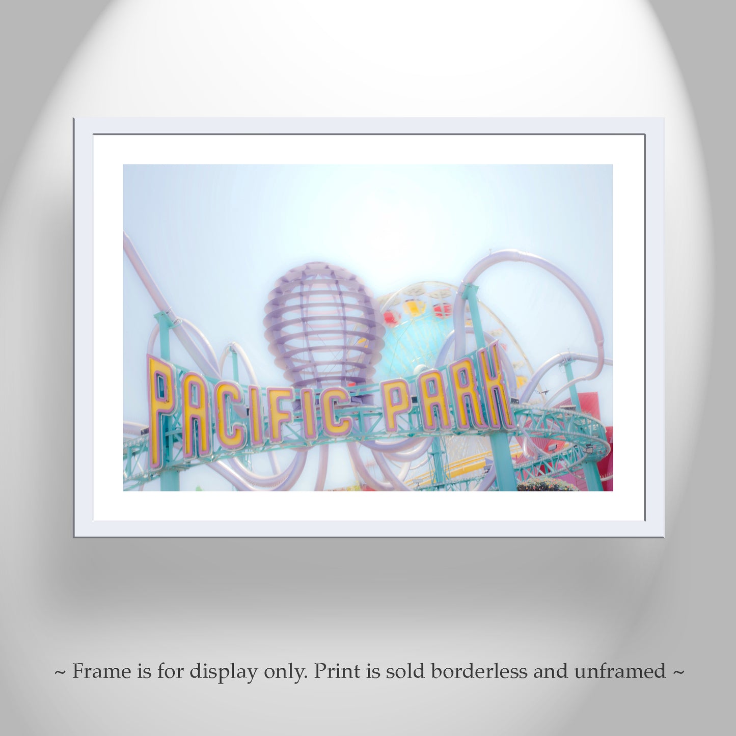 Santa Monica Pier Roller Coaster | Los Angeles California Travel Art Print