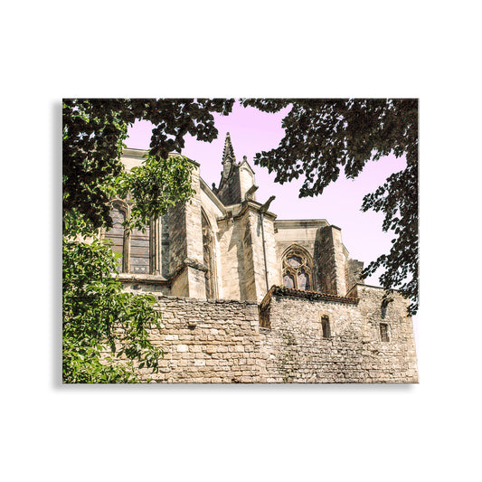 French Cathedral in Bazas Aquitaine France | Photo Art Print Gift