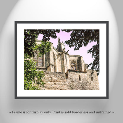 French Cathedral in Bazas Aquitaine France | Photo Art Print Gift