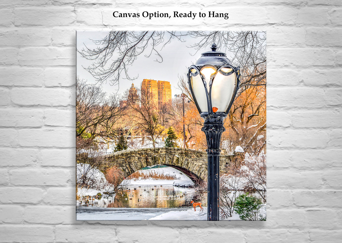 Snowy Winter Central Park Art Print – Gapstow Bridge in NYC