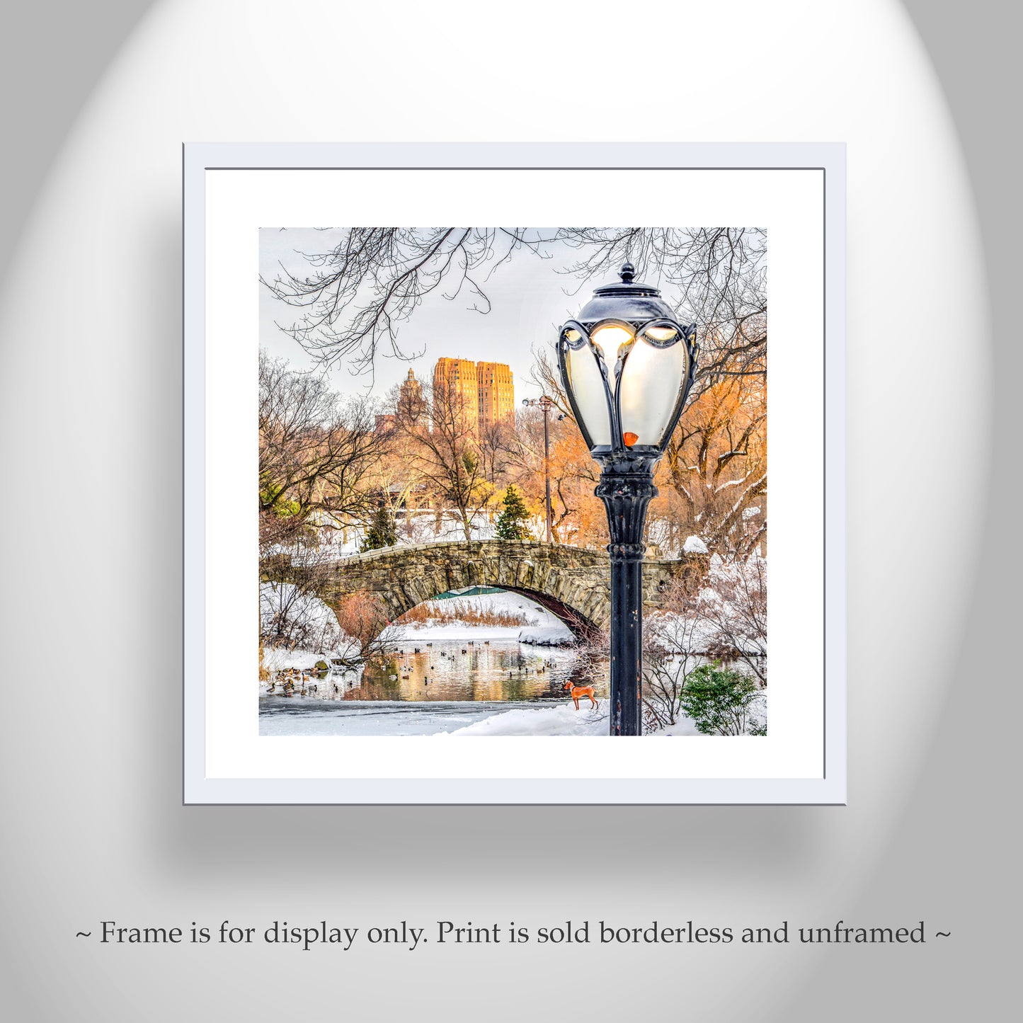 Snowy Winter Central Park Art Print – Gapstow Bridge in NYC