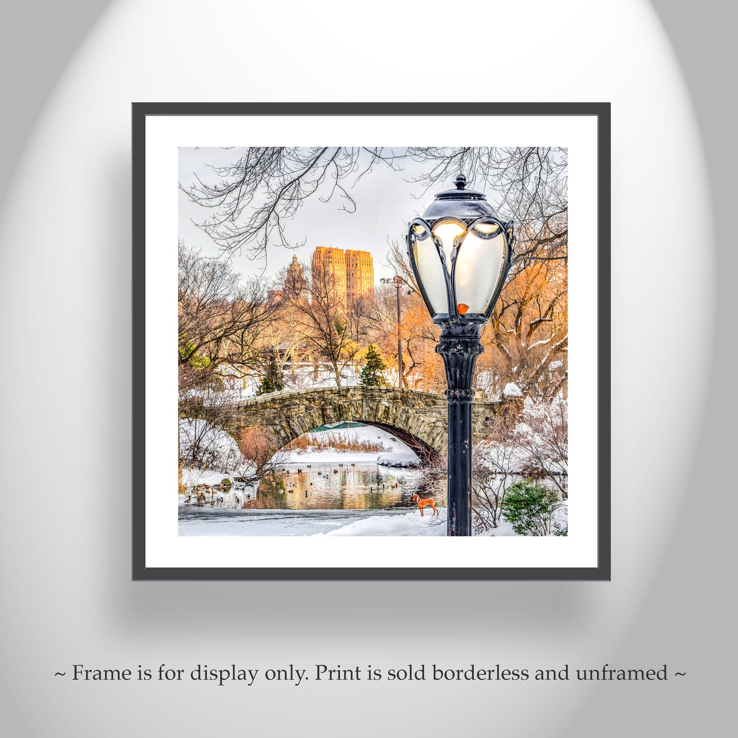 Snowy Winter Central Park Art Print – Gapstow Bridge in NYC