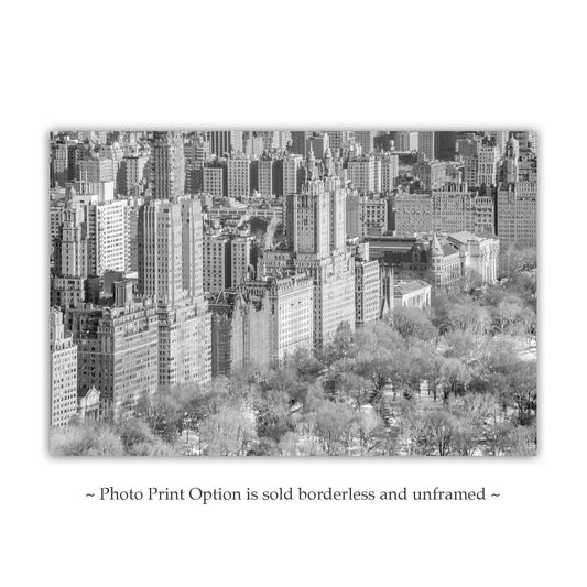 Upper West Side NYC Winter Art – Black & White Cityscape | Central Park West