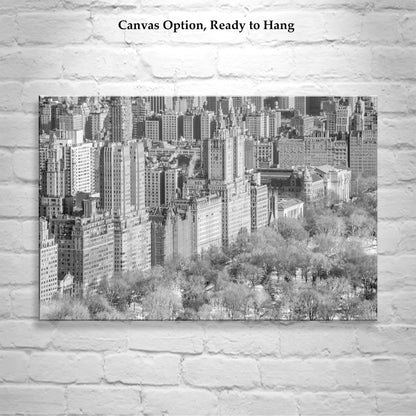 Upper West Side NYC Winter Art – Black & White Cityscape | Central Park West