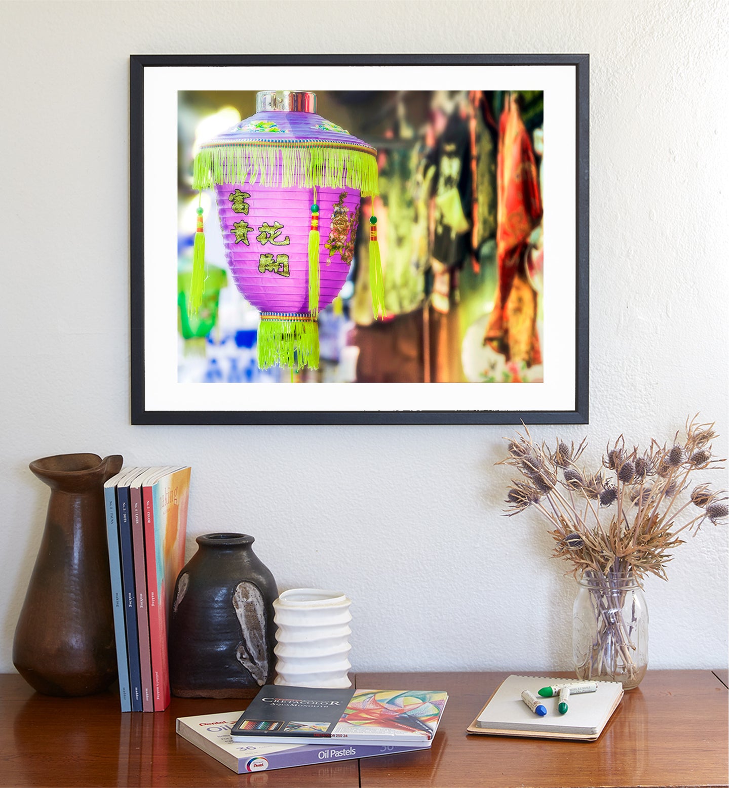 Chinatown San Francisco Chinese Lantern as Bright Bold Colorful Wall Decor