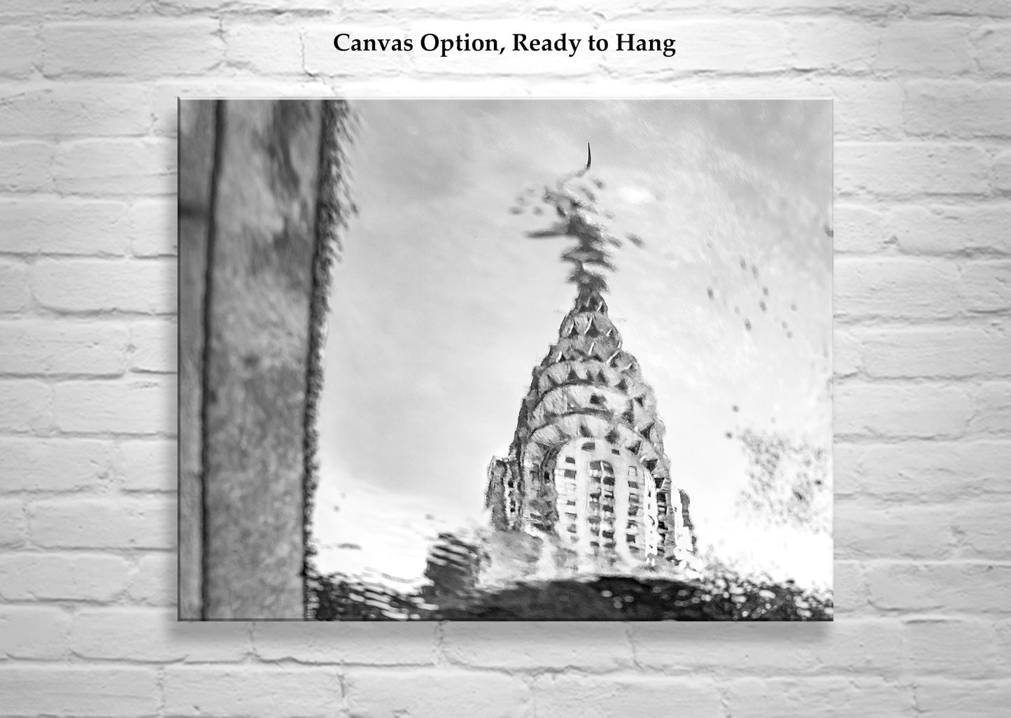 New York City Chrysler Building Art Print in Abstract Black & White