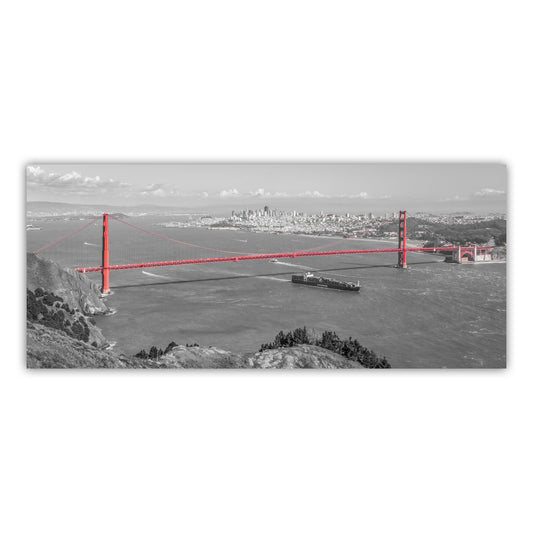 San Francisco Bay Panorama with Golden Gate Bridge | California Art
