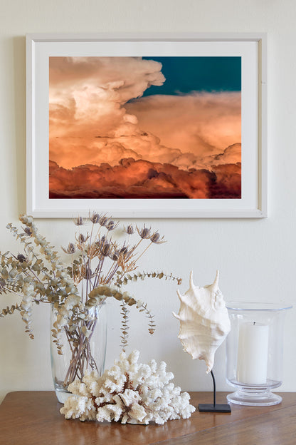 Tucson Desert Monsoon Storm Art Print – Dramatic Thunderhead Clouds Photo