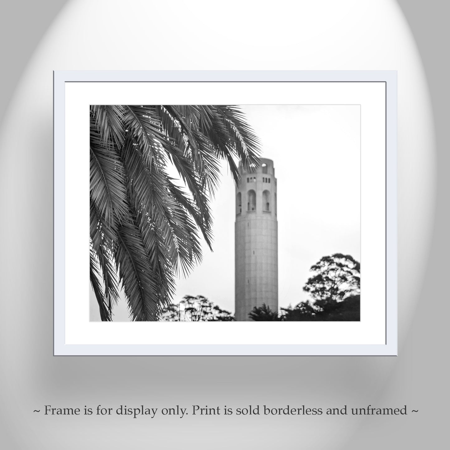 Coit Tower San Francisco California Black and White Art Print