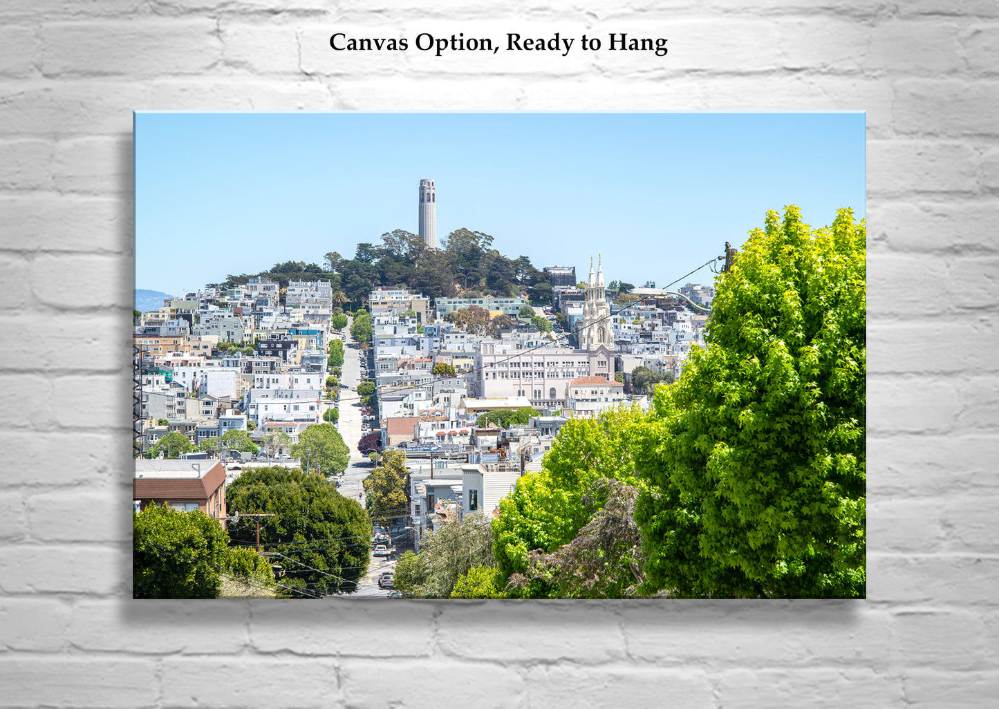 San Francisco Lombard Street Wall Art Photography with Coit Tower