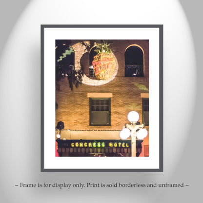 Tucson Arizona Hotel Congress at Night Wall Photo Art Print