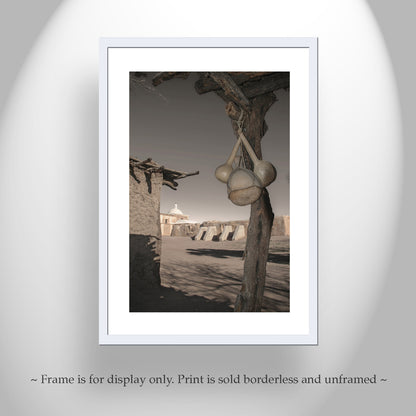 Historic Church Art | Tumacacori Mission and Ocotillo Ramada with Gourds