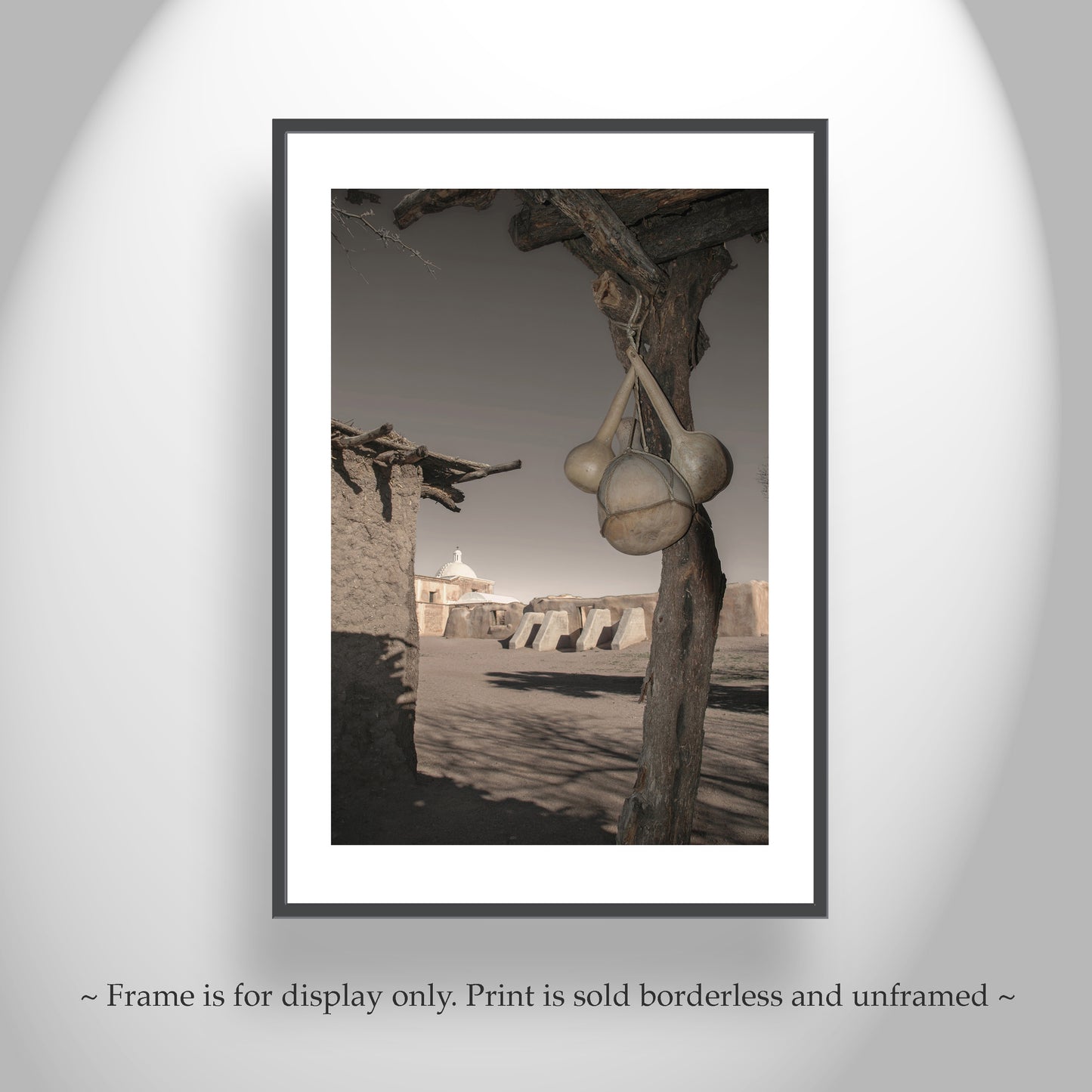 Historic Church Art | Tumacacori Mission and Ocotillo Ramada with Gourds