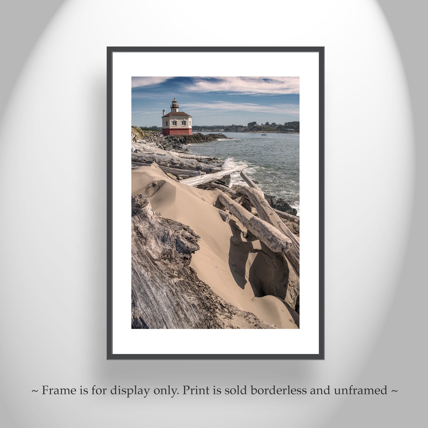 Bandon Lighthouse Art Print at Coquille River Oregon Coast