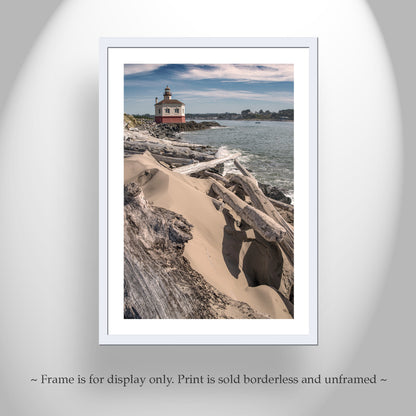 Bandon Lighthouse Art Print at Coquille River Oregon Coast