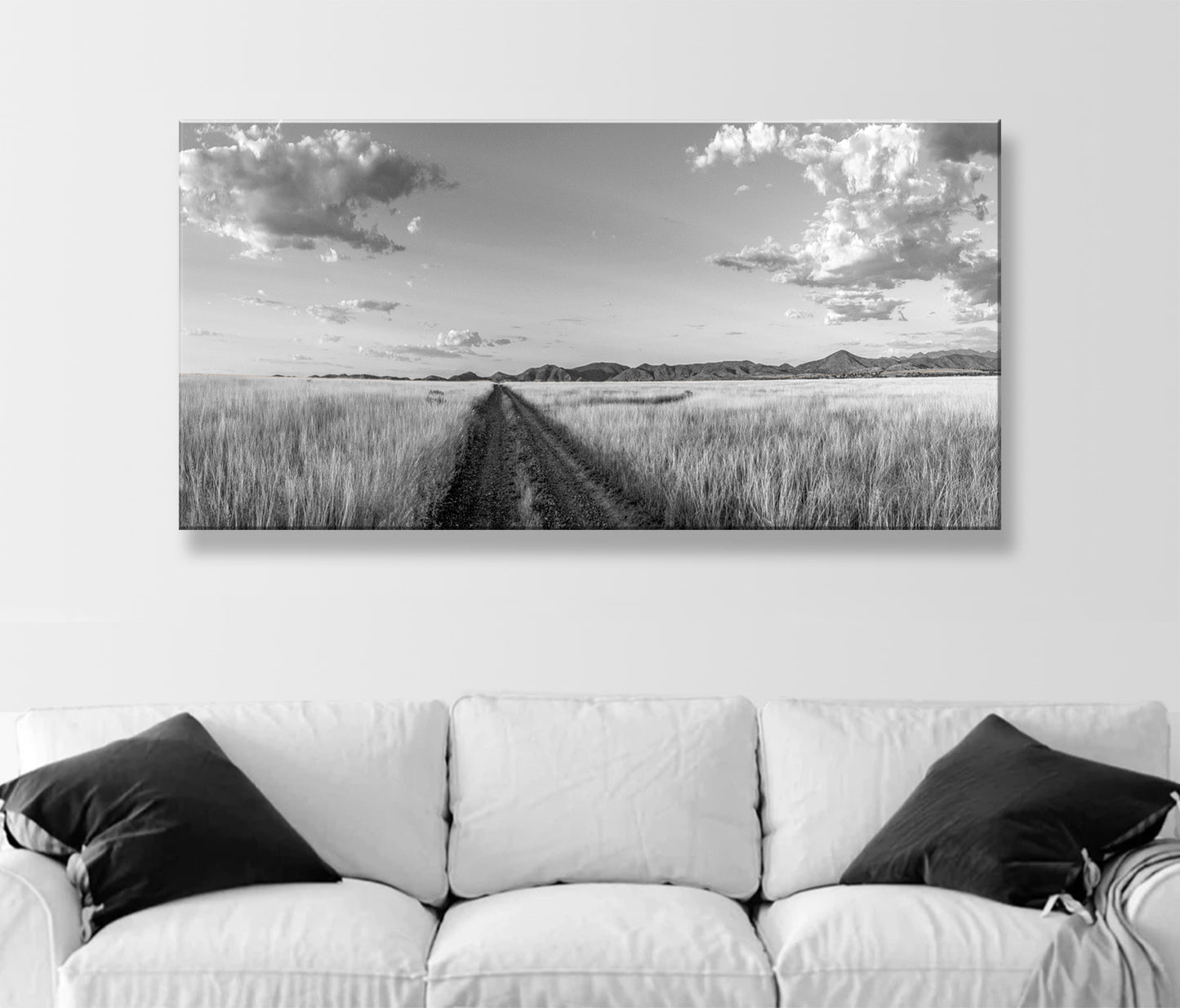 Western Road Trip Landscape Photography | Prairie Ranch in Black & White