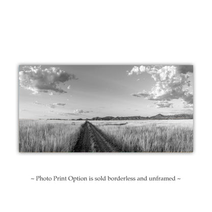 Western Road Trip Landscape Photography | Prairie Ranch in Black & White