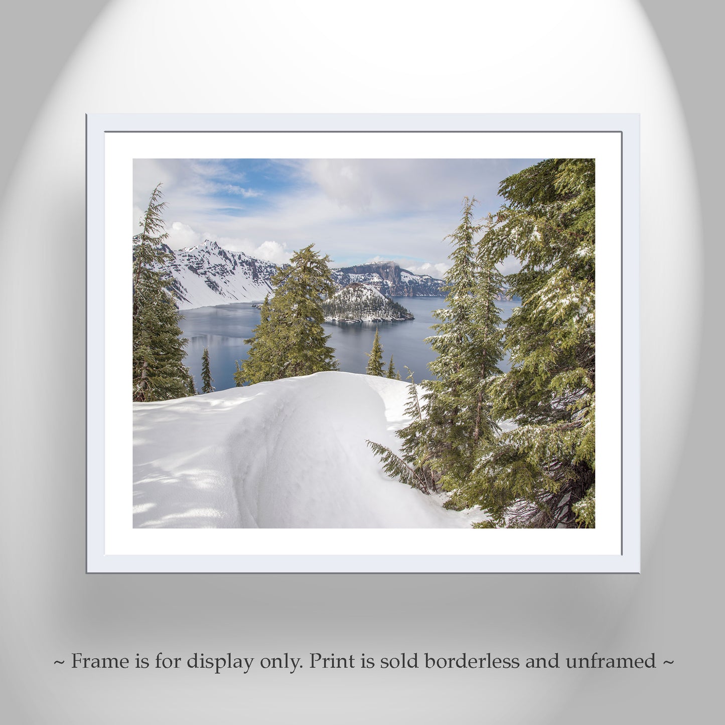 Crater Lake Oregon Winter Mountain Forest Landscape Photograph