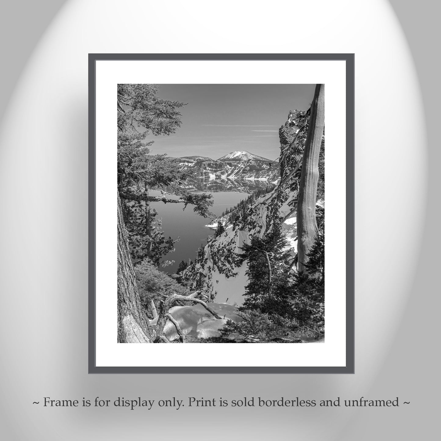 Black and White Crater Lake Oregon Landscape Photography